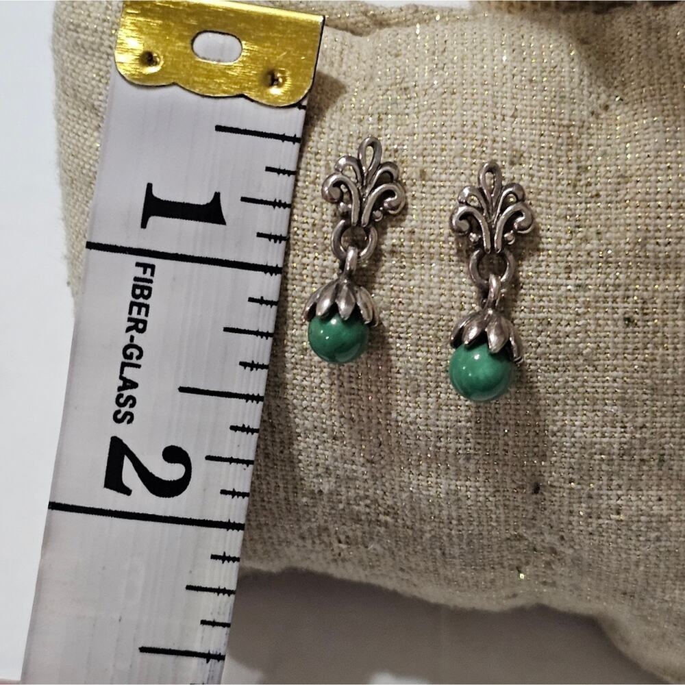 Brighton‎ fleur-di-lis Vintage Drop Earrings - Picture 2 of 3